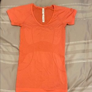 Lululemon Orange Athletic Shirt